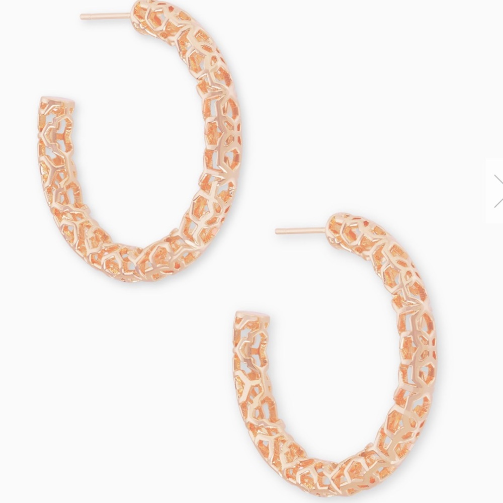Kendra Scott Maggie Small Hoop Rose Gold